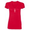 SoftStyle® Ladies' 4.5 oz. Junior Fit V-Neck T-Shirt Thumbnail